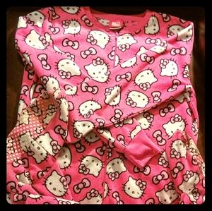 Pink Hello kitty 1 pc footed pajamas